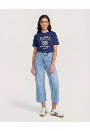 Jean Para Mujer Culotte Color Azul Claro Marca Ostu #40160463