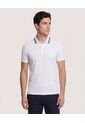 Polo  Para Hombre Cuello Tejido Sin Bolsillo Color Blanco Marca Ostu #60110901 de Ostu