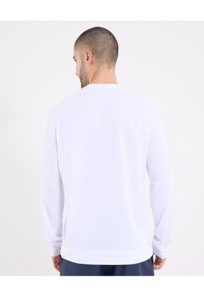 Camiseta  Para Hombre Manga Larga Cuello Redondo Color Blanco Marca Ostu #60091859