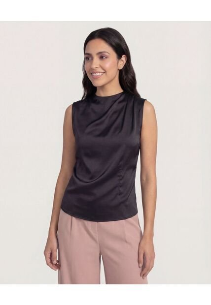 Blusa  Para Mujer Manga Sisa Color Negro Marca Ostu #40121241