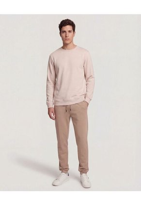 Buzo  Para Hombre Cuello Redondo Color Beige Marca Ostu #60060601