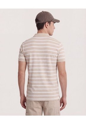 Polo Para Hombre Cuello Tejido Sin Bolsillo Color Avena Marca Ostu #60110853