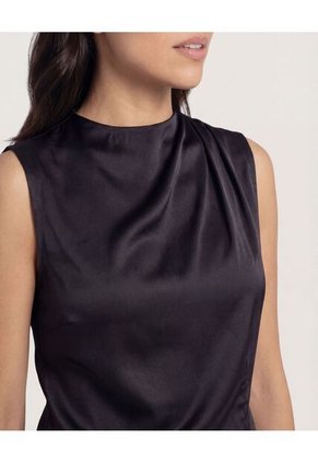 Blusa  Para Mujer Manga Sisa Color Negro Marca Ostu #40121241