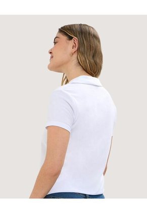 Polo Para Mujer Manga Corta Color Blanco Marca Ostu #40110160