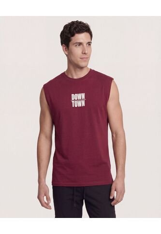 Camiseta  Para Hombre Manga Corta Cuello Redondo Color Vino Marca Ostu #60091952 Ostu