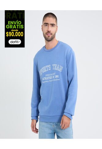 Buzo Para Hombre Cuello Redondo Color Azul Marca Ostu #60060492 Ostu