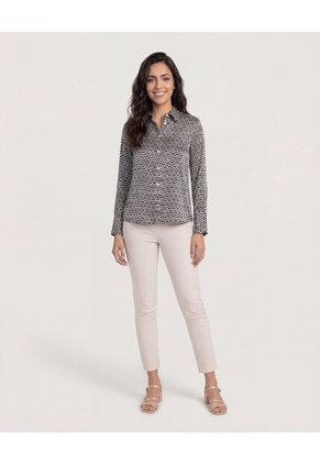 Camisa Para Mujer Manga Larga Color Negro Marca Ostu #40010262