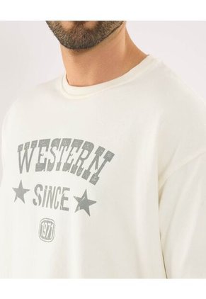 Camiseta Para Hombre Manga Corta Cuello Redondo Color Crema Marca Ostu #60091778