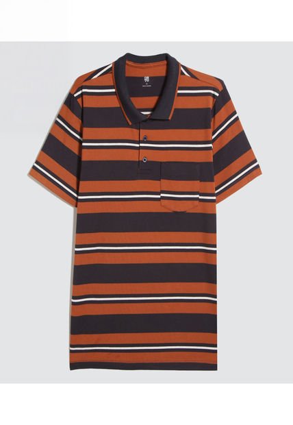 Polo Para Hombre Cuello Tejido Con Bolsillo Color Azul  Marca Ostu #60110717