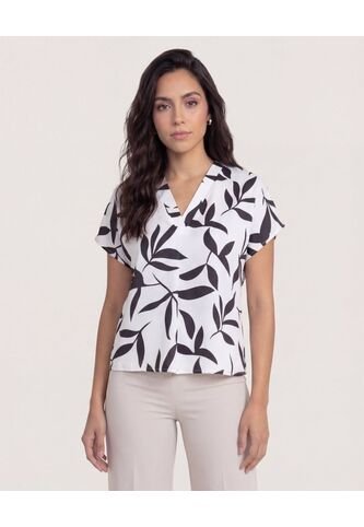 Blusa  Para Mujer Manga Corta Color Negro Marca Ostu #40121226 Ostu