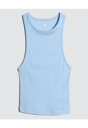 Crop Top Para Mujer Manga Sisa Color Celeste Marca Ostu #40091929