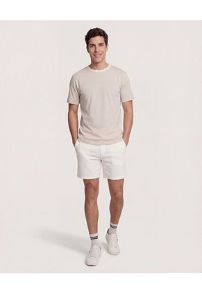 Camiseta  Para Hombre Manga Corta Cuello Redondo Color Crema Marca Ostu #60091957