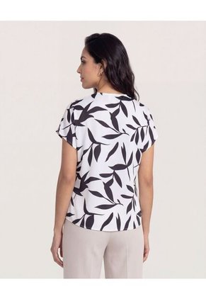 Blusa  Para Mujer Manga Corta Color Negro Marca Ostu #40121226