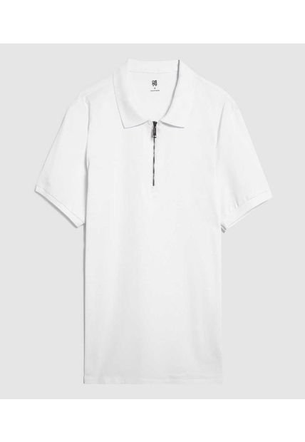Polo Para Hombre Cuello Tejido Sin Bolsillo Color Blanco Marca Ostu #60110699