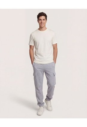 Camiseta Para Hombre Manga Corta Cuello Redondo Color Crema Marca Ostu #60091909