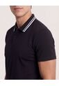 Polo  Para Hombre Cuello Tejido Sin Bolsillo Color Negro Marca Ostu #60110901 de Ostu