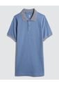 Polo Para Hombre Cuello Tejido Sin Bolsillo Color Azul  Marca Ostu #60110650 de Ostu