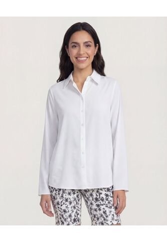 Camisa  Para Mujer Manga Larga Color Crema Marca Ostu #40010350 Ostu