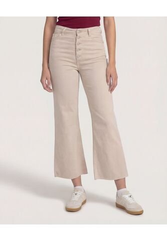 Jean Para Mujer Crop Flare Color Beige Marca Ostu #40160467 Ostu