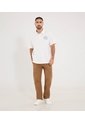 Polo Para Hombre Cuello Tejido Sin Bolsillo Color Crema Marca Ostu #60110818 de Ostu
