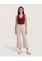 Jean Para Mujer Crop Flare Color Beige Marca Ostu #40160467 de Ostu