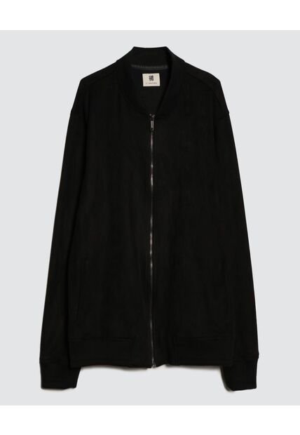 Chaqueta Para Hombre Bomber Color Negro Marca Ostu #60080117