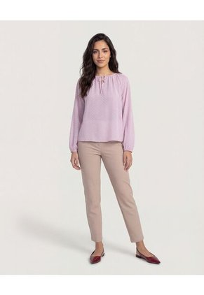 Blusa  Para Mujer Manga Larga Color Rosa Marca Ostu #40121245