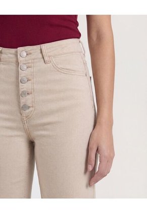 Jean Para Mujer Crop Flare Color Beige Marca Ostu #40160467