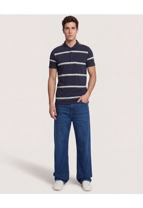 Polo  Para Hombre Cuello Tejido Con Bolsillo Color Azul Marca Ostu #60110834