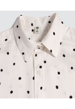Camisa Para Mujer Manga Corta Color Crema Marca Ostu #40010240