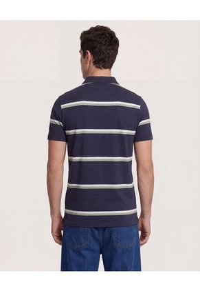 Polo  Para Hombre Cuello Tejido Con Bolsillo Color Azul Marca Ostu #60110834