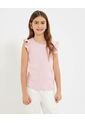 Camiseta Infantil Niña Manga Sisa Cuello Redondo Color Rosado Marca Ostu #90090302 de Ostu