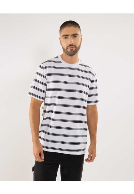 Camiseta Para Hombre Manga Corta Cuello Redondo Color Blanco Marca Ostu #60091813