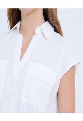 Camisa Para Mujer Manga Corta Color Crema Marca Ostu #40010291