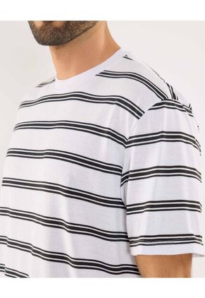 Camiseta Para Hombre Manga Corta Cuello Redondo Color Blanco Marca Ostu #60091813