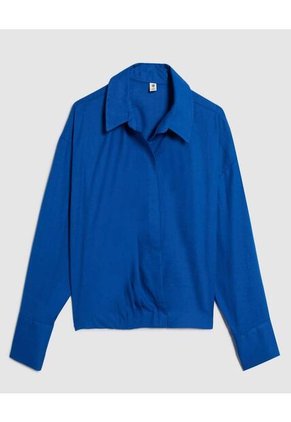 Camisa Para Mujer Manga Larga Color Azul Rey Marca Ostu #40010284