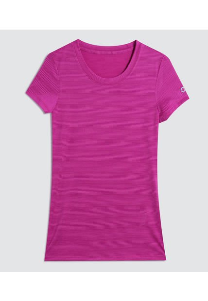 Camiseta Para Mujer Ostu Color Fucsia Material 95% Poliéster 5% Elastano