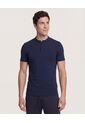 Polo Para Hombre Cuello Mao Sin Bolsillo Color Azul Marca Ostu #60110774 de Ostu