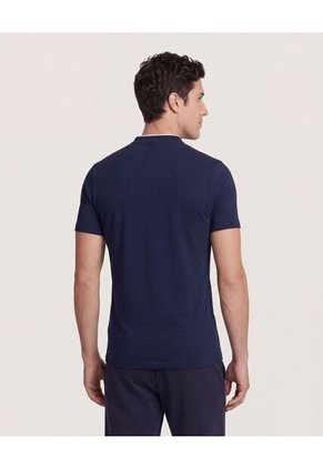 Polo Para Hombre Cuello Mao Sin Bolsillo Color Azul Marca Ostu #60110774