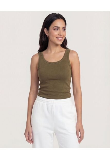 Body  Para Mujer Manga Sisa Color Verde Marca Ostu #40200195