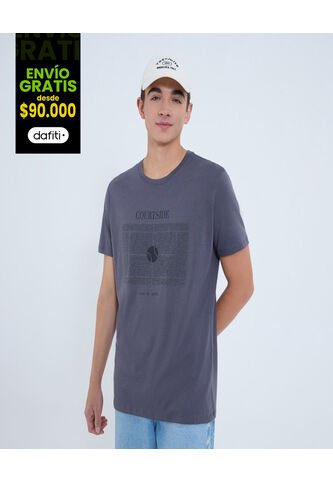 Camiseta Para Hombre Manga Corta Color Gris Marca Ostu #60091557 Ostu