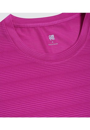 Camiseta Para Mujer Ostu Color Fucsia Material 95% Poliéster 5% Elastano
