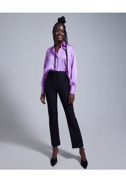 Camisa Para Mujer Manga Larga Color Lila  Marca Ostu #40010154