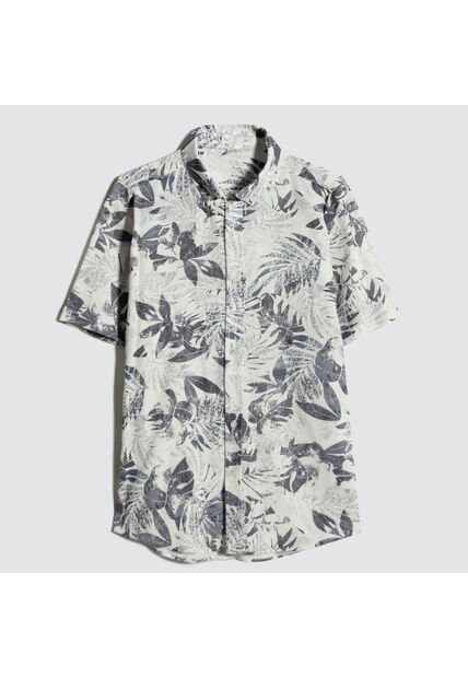 Camisa Para Hombre Manga Corta Sin Bolsillo Color Azul  Marca Ostu #60010726