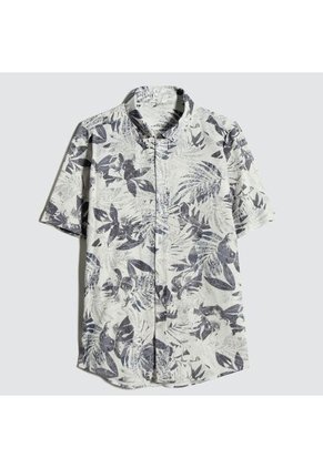 Camisa Para Hombre Manga Corta Sin Bolsillo Color Azul  Marca Ostu #60010726