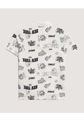 Polo  Infantil Niño Manga Corta Color Crema Marca Ostu #80110122