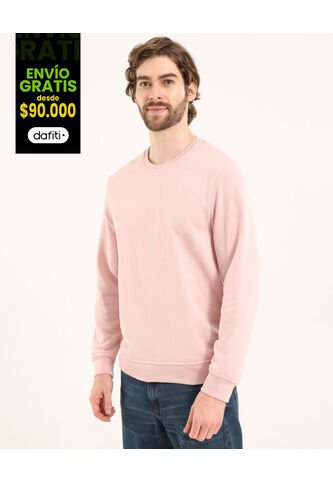Buzo Para Hombre Cuello Redondo Color Rosa Marca Ostu #60060491 Ostu