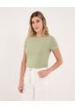Camiseta Para Mujer Manga Corta Cuello Redondo Color Verde Marca Ostu #40092573 de Ostu