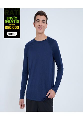 Camiseta Para Hombre Manga Larga Color Azul Marca Ostu #60091515 Ostu