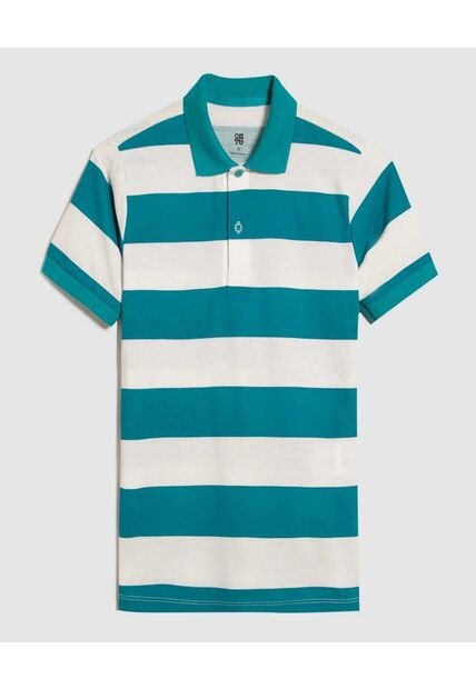 Polo Para Niño Manga Corta Color Verde  Marca Ostu #80110090